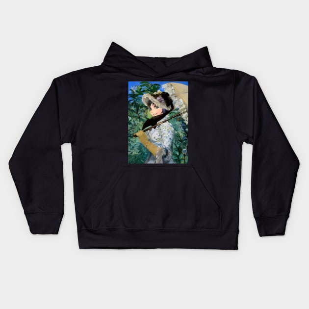 Beaux Animes Art ...Le Printemps painting by Édouard Manet re-imagined as an anime Kids Hoodie by Beauxanimes